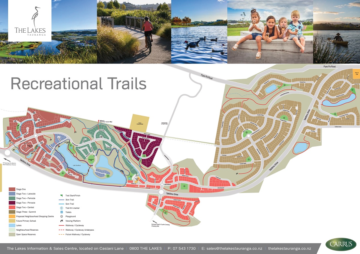 The Lakes Tauranga Recreational Trail Map